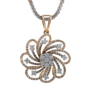 Windmill Inspired diamond pendant in 18k Rose gold 9SHP53