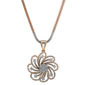 Windmill Inspired diamond pendant in 18k Rose gold 9SHP53