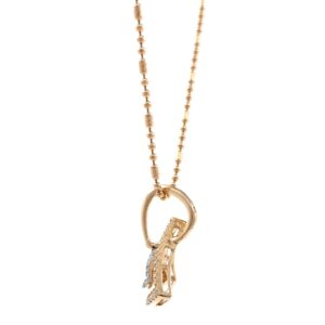 Bonita Pie Shaped Diamond Pendant In 18k Rose Gold 9SHP43