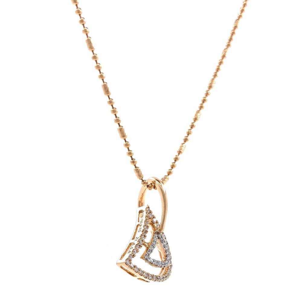 Bonita Pie Shaped Diamond Pendant In 18k Rose Gold 9SHP43 - Image 4