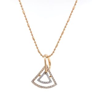 Bonita Pie Shaped Diamond Pendant In 18k Rose Gold 9SHP43