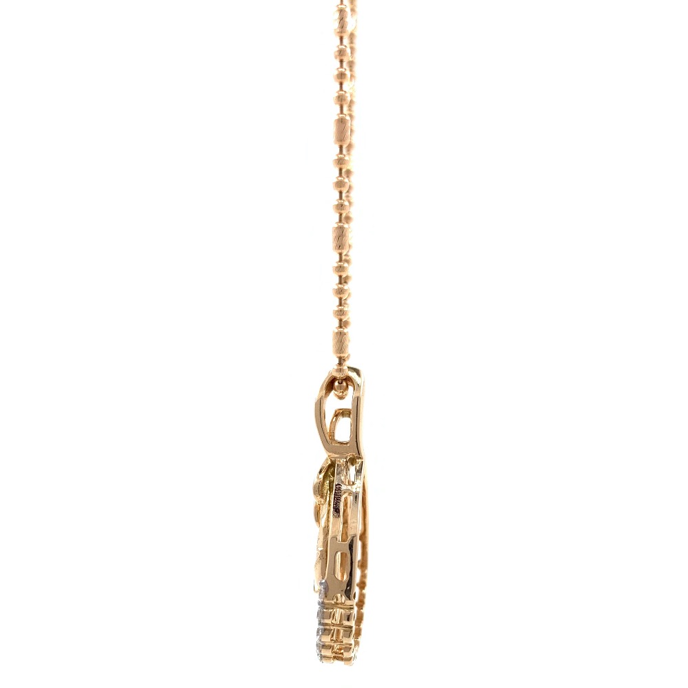 mignonne Tear Drop Diamond Pendant in 18k rose Gold 9SHP39 - Image 5