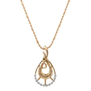 mignonne Tear Drop Diamond Pendant in 18k rose Gold 9SHP39