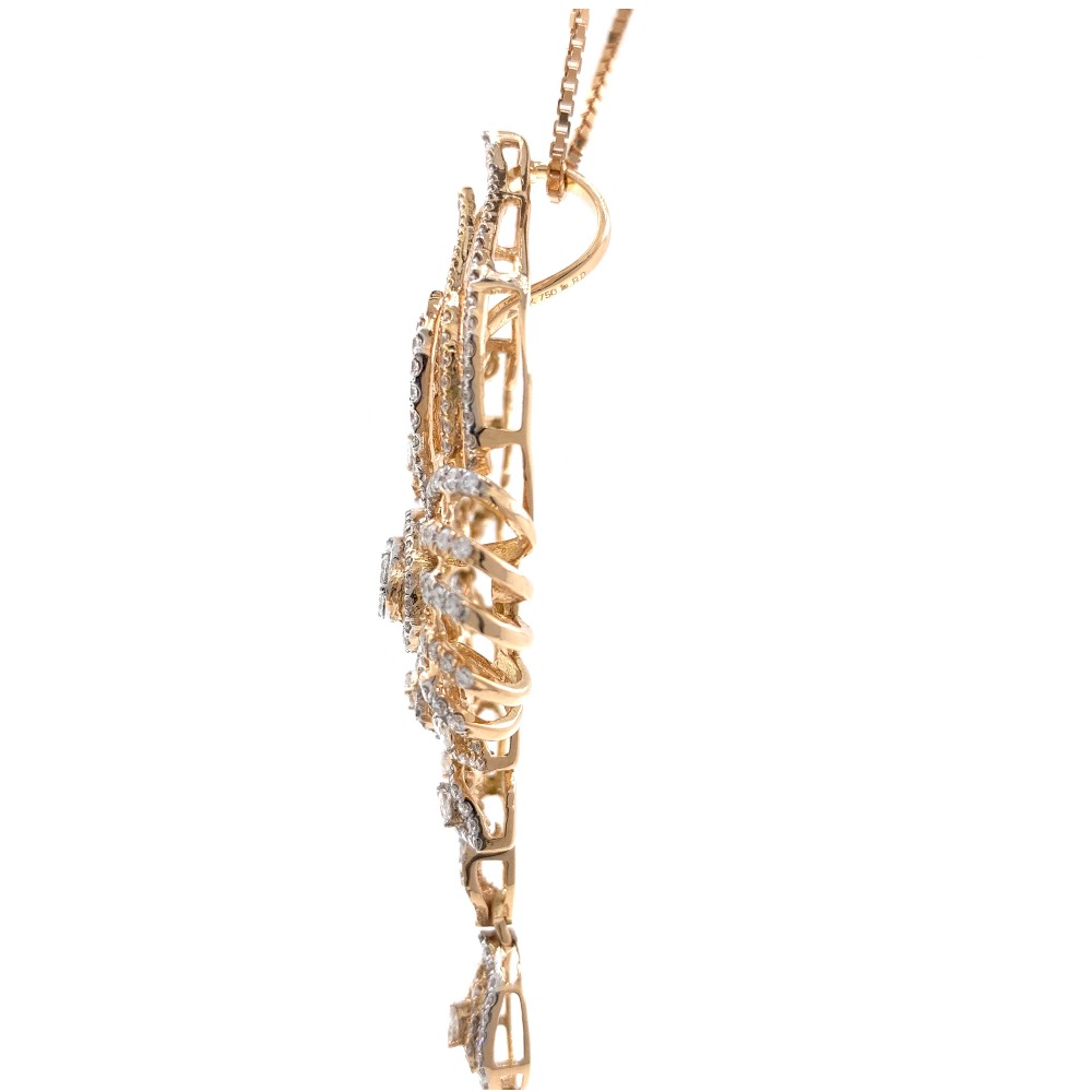 Suspendisse diamond pendant with drop in 18k rose gold 9shp26 - Image 5