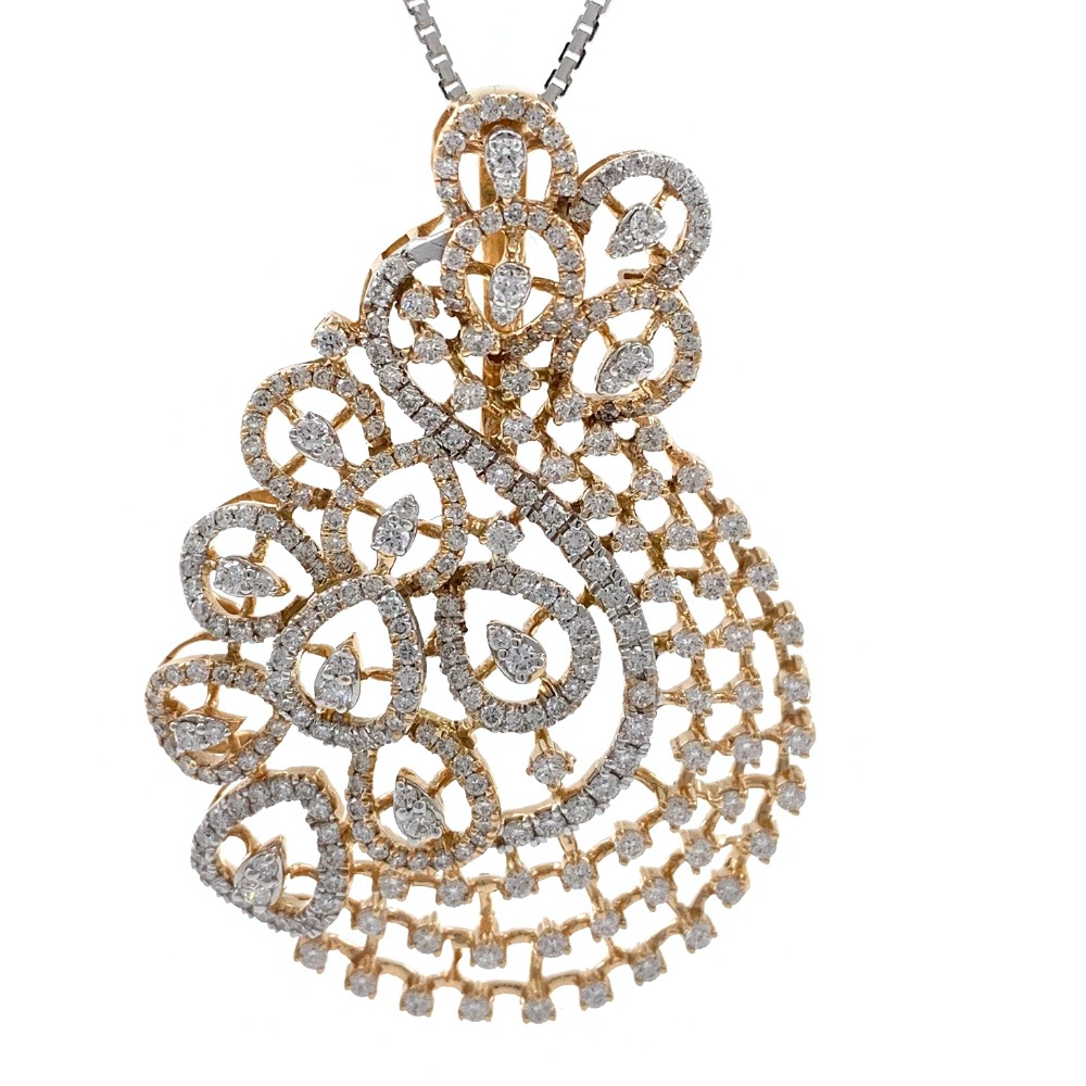 Mirum diamond pendant in 18k rose gold 9shp22 - Image 2