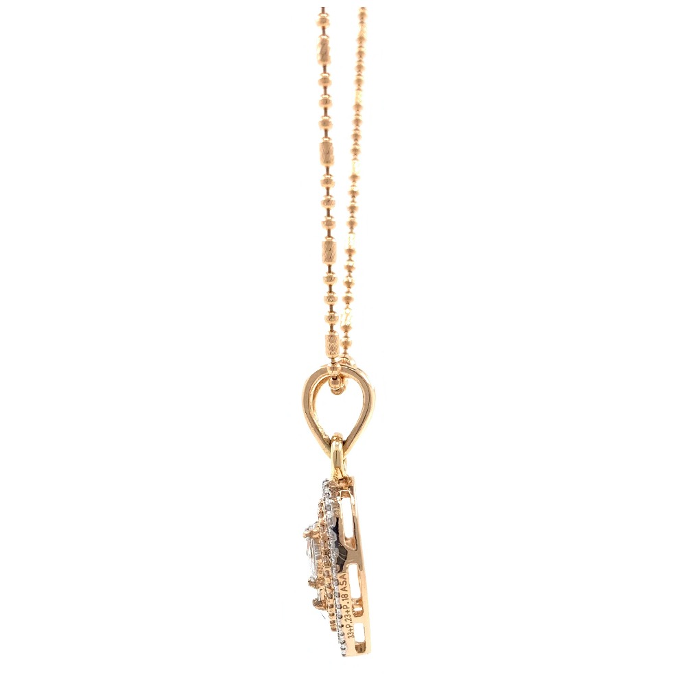Heart Shaped Diamond Pendant in 18k Rose Gold 9SHP10 - Image 5