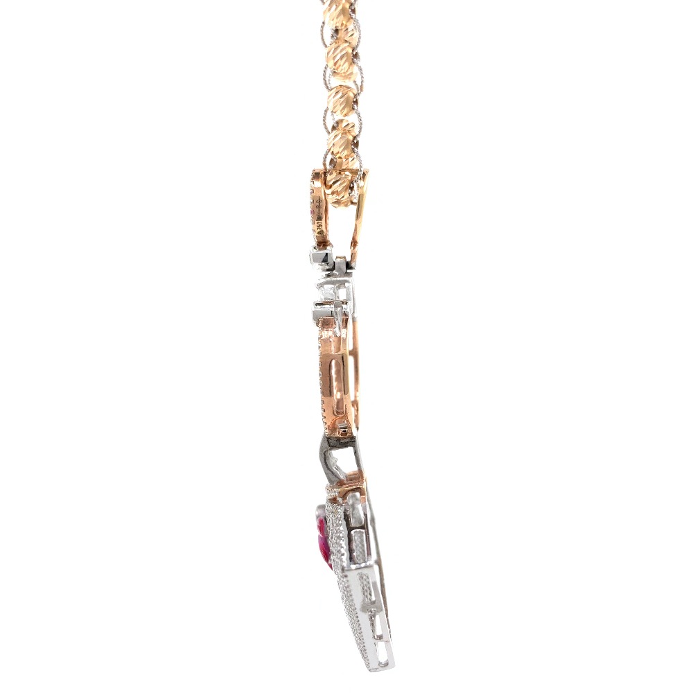 Hermoso Diamond Pendant Painted in Rose Gold 8SHP87 - Image 5