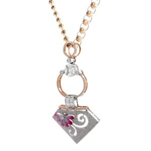 Hermoso Diamond Pendant Painted in Rose Gold 8SHP87