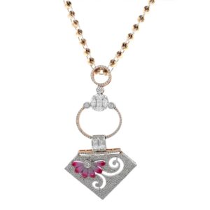 Hermoso Diamond Pendant Painted in Rose Gold 8SHP87