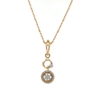 Satis Diamond Pendant in Rose GOald 8SHP64