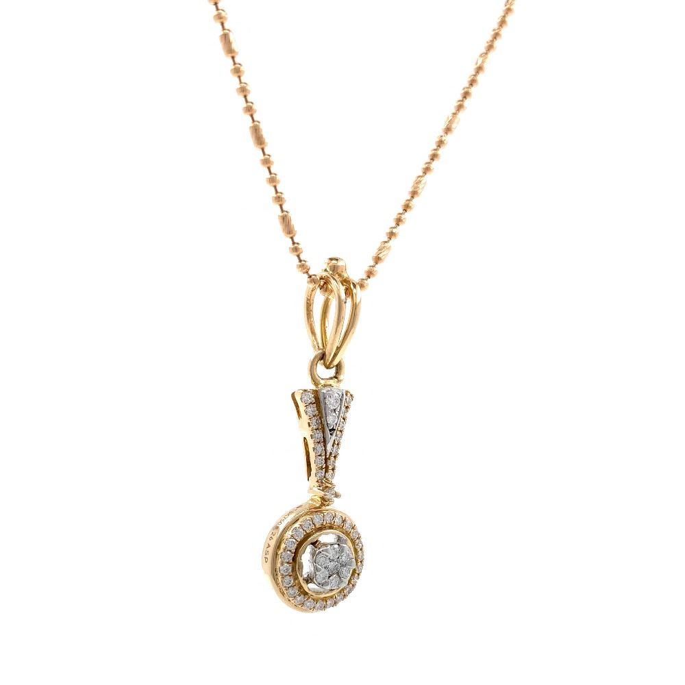 Nitidus Circular Diamond Pendant in Rose Gold 8SHP63 - Image 4