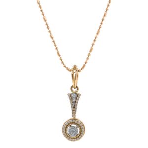 Nitidus Circular Diamond Pendant in Rose Gold 8SHP63