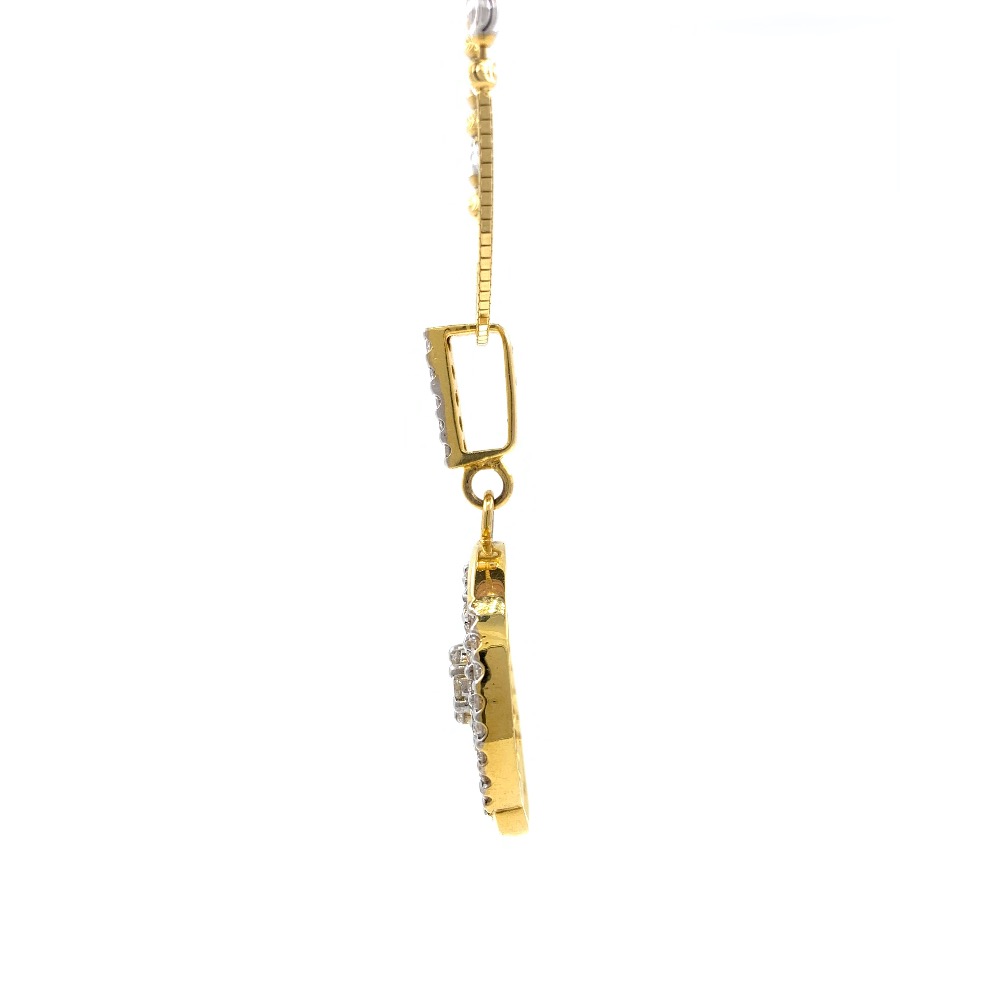 Circular diamond pendant in yellow gold 8shp7 - Image 5