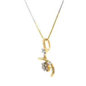 Mignonne Floral Diamond Pendant in Yellow Gold 7SHP58