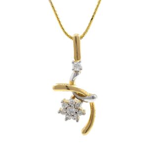 Mignonne Floral Diamond Pendant in Yellow Gold 7SHP58