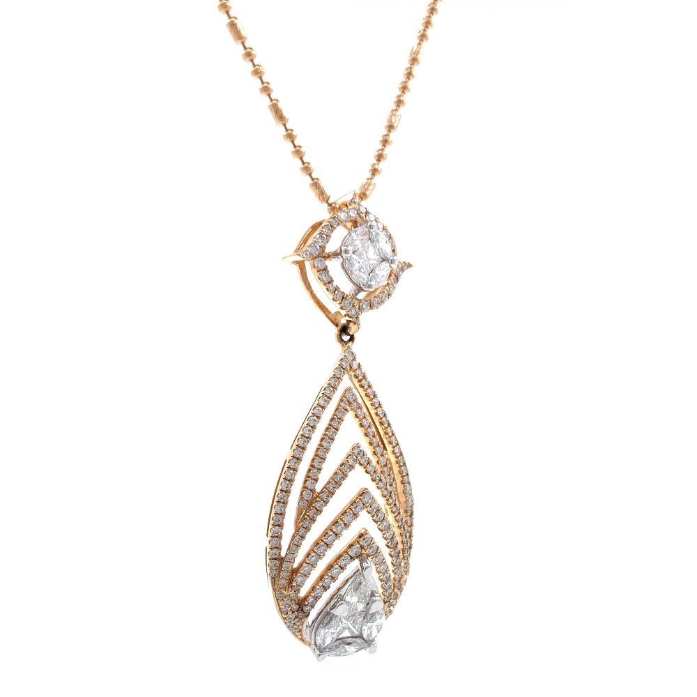 Novus Diamond Pendant in Rose Gold 7SHP39 - Image 3