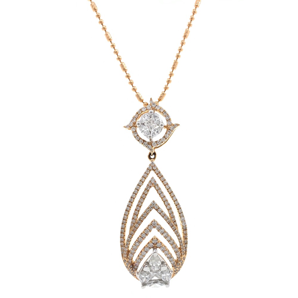 Novus Diamond Pendant in Rose Gold 7SHP39