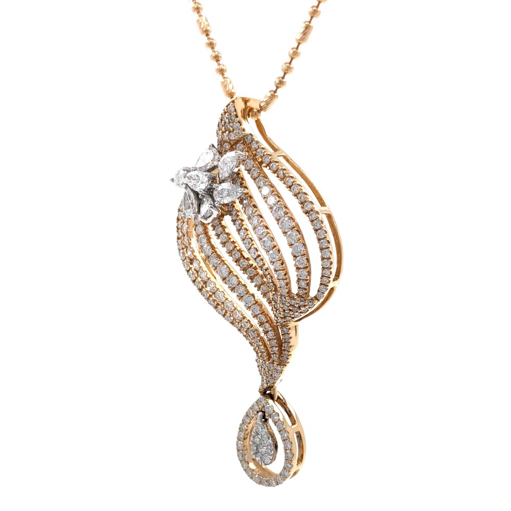 Mooi Diamond Pendant in Rose Gold 7SHP14 - Image 4