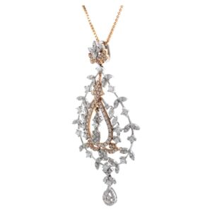 Satis Diamond Pendant in Rose Gold 7SHP12