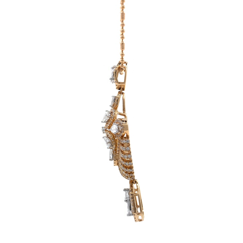 Giovanea Pressure Set Diamond Pendant in Rose Gold 7SHP11 - Image 4