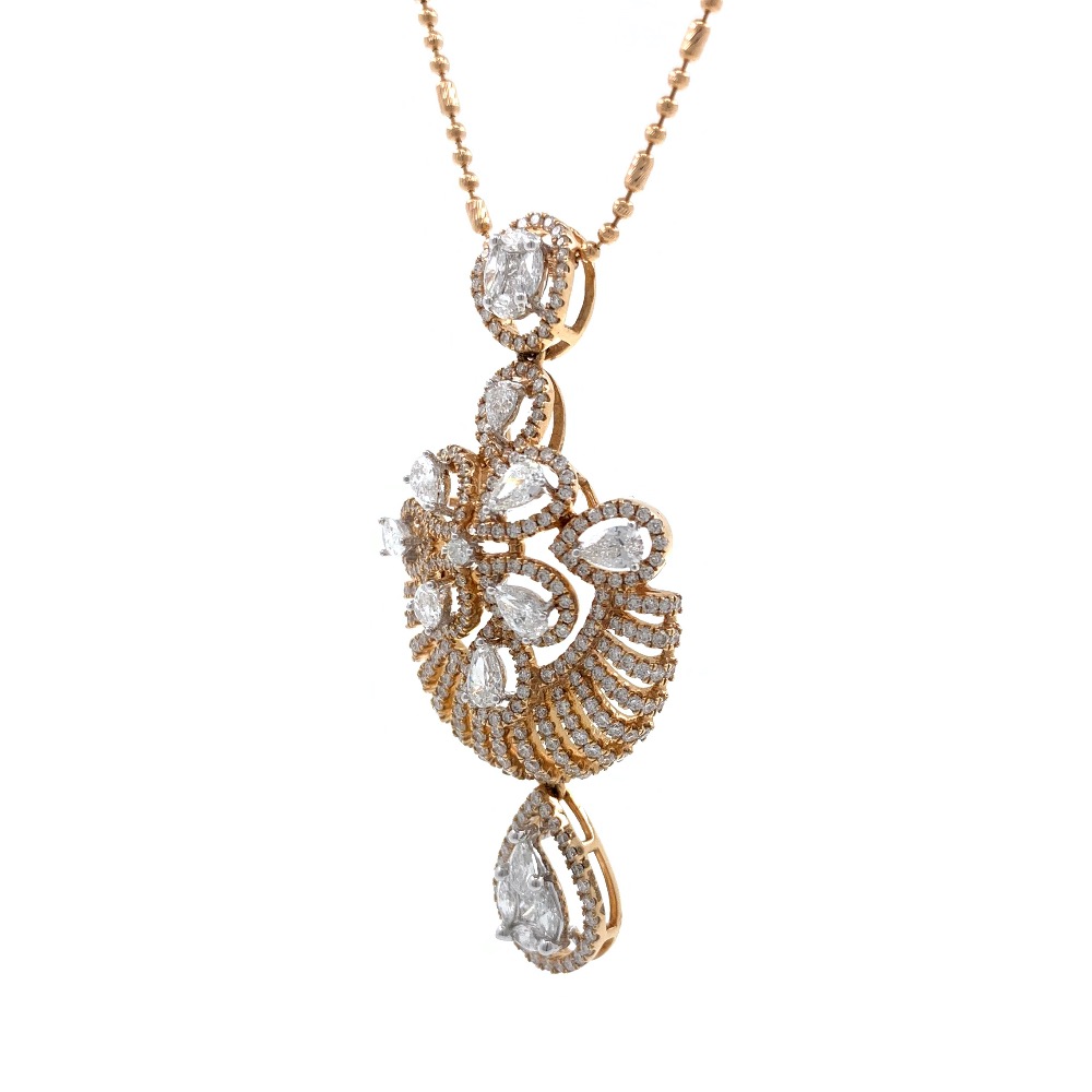 Giovanea Pressure Set Diamond Pendant in Rose Gold 7SHP11 - Image 2