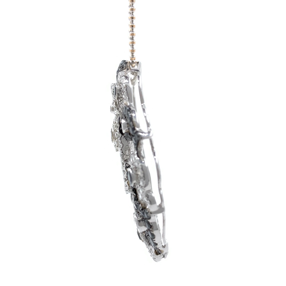 Maravillosa black & white diamond pendant in white gold shp19 - Image 4