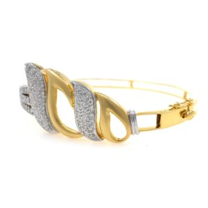 Grand Diamond Bracelet Pave Set in Yellow Gold 9BRC31