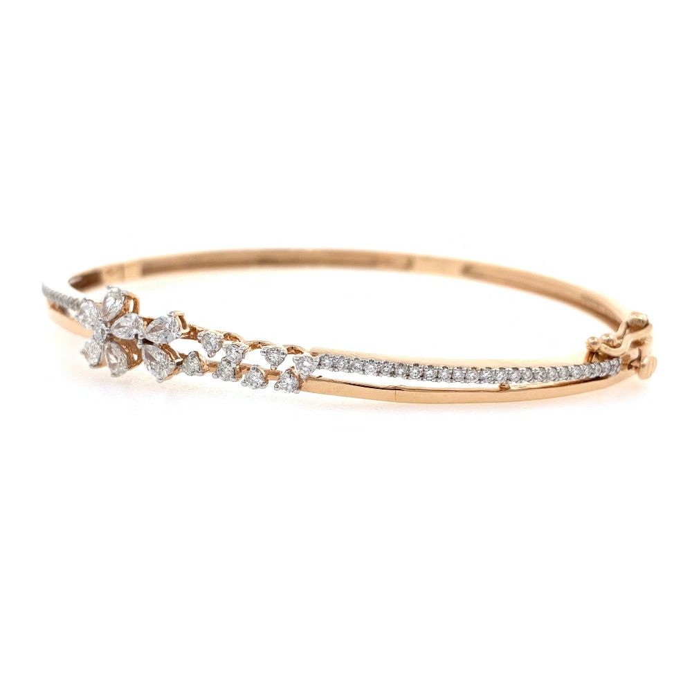 Belle diamond bracelet in rose gold 9brc14 - Image 3