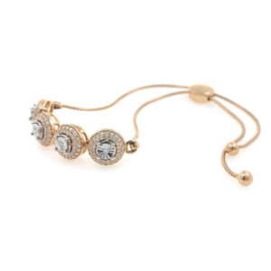 18kt / 750 rose gold flexi chain diamond bracelet 9brc12