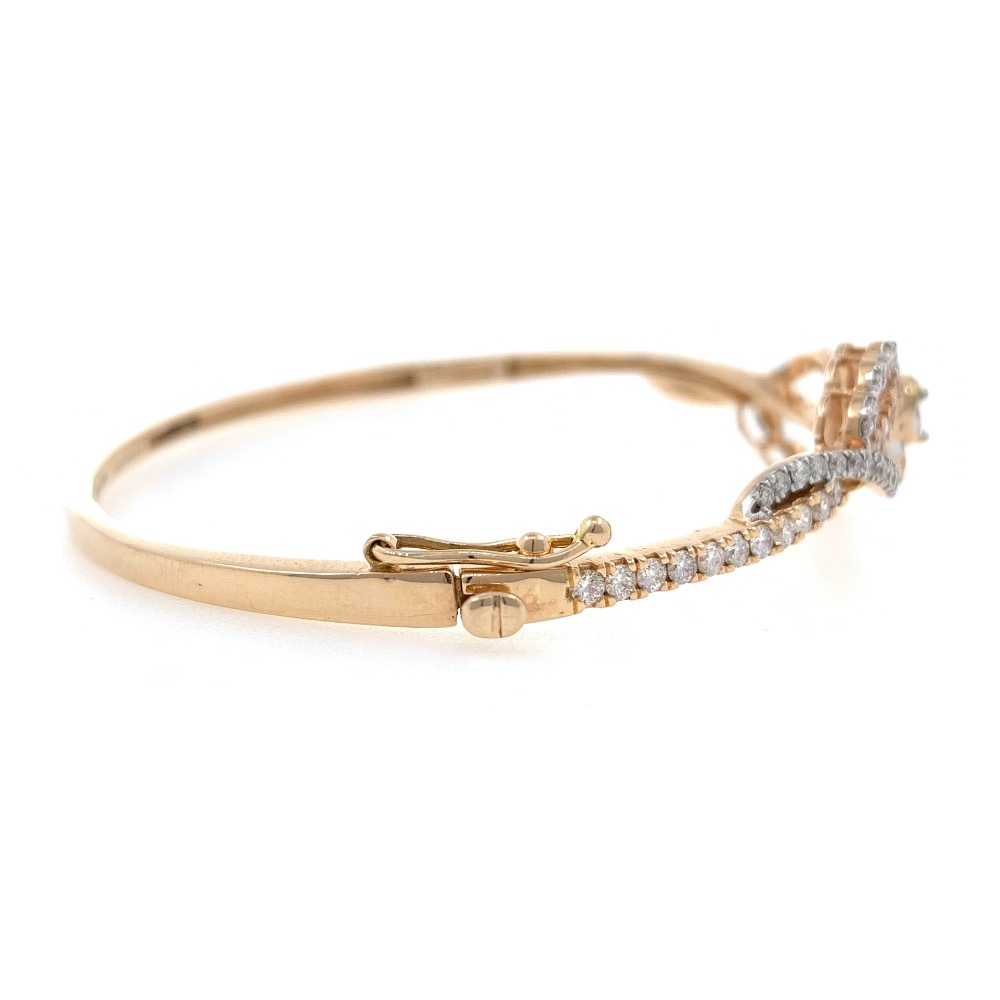 18kt / 750 rose gold classic diamond bracelet 9brc8 - Image 4
