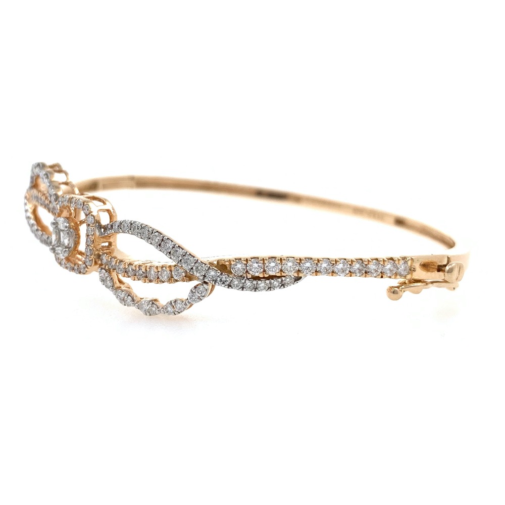 18kt / 750 rose gold classic diamond bracelet 9brc8 - Image 3