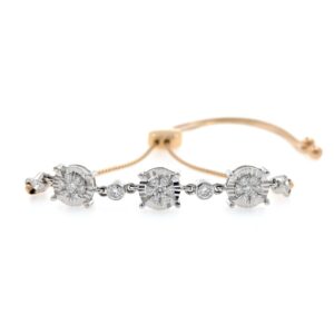 18kt / 750 rose gold flexi chain tennis bracelet 9brc6