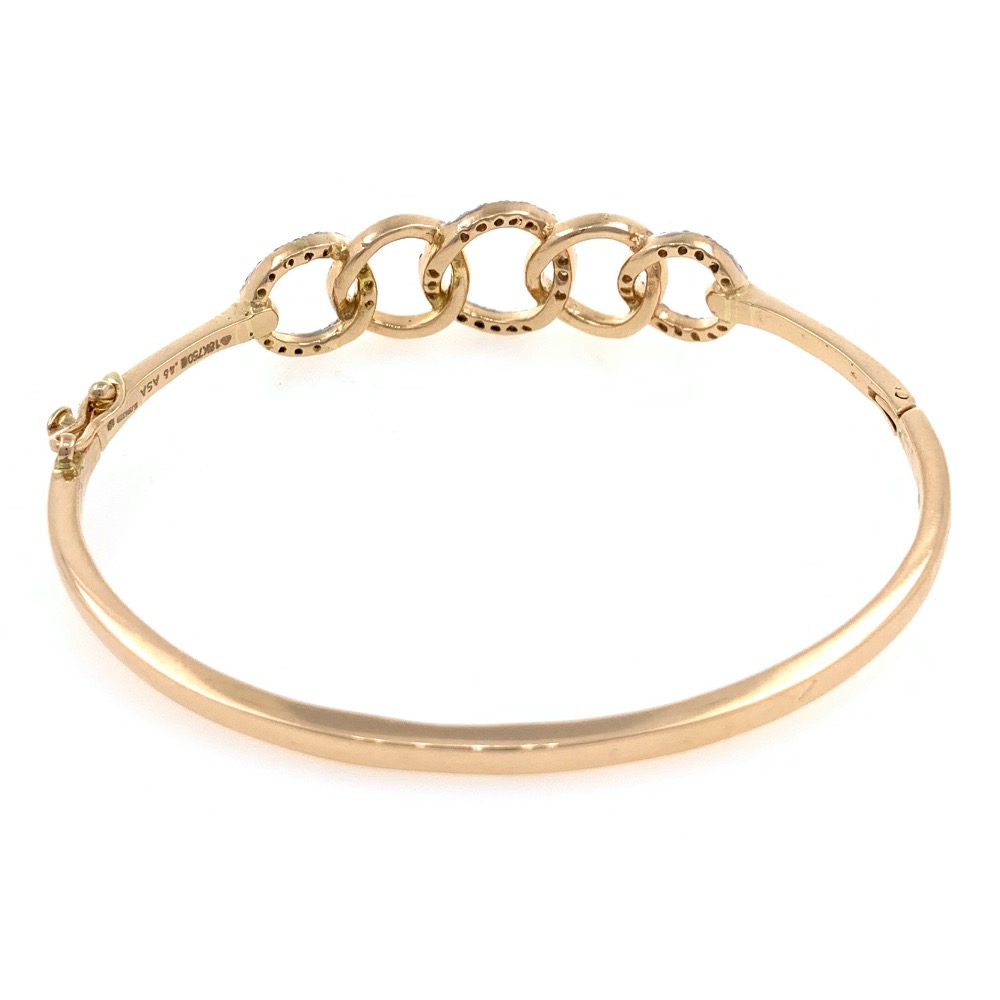 18kt / 750 rose gold fancy diamond bracelet 8brc50 - Image 5