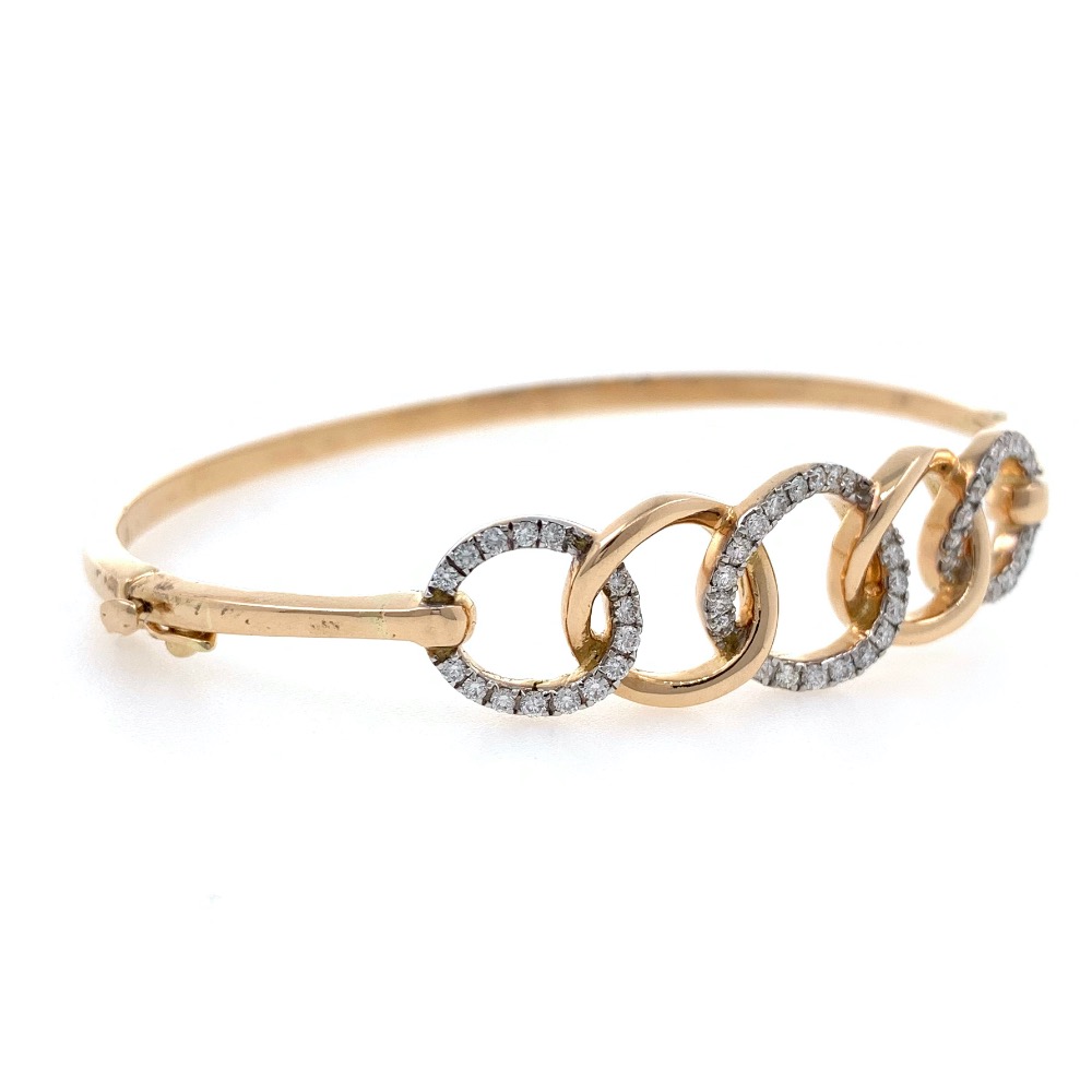 18kt / 750 rose gold fancy diamond bracelet 8brc50 - Image 2