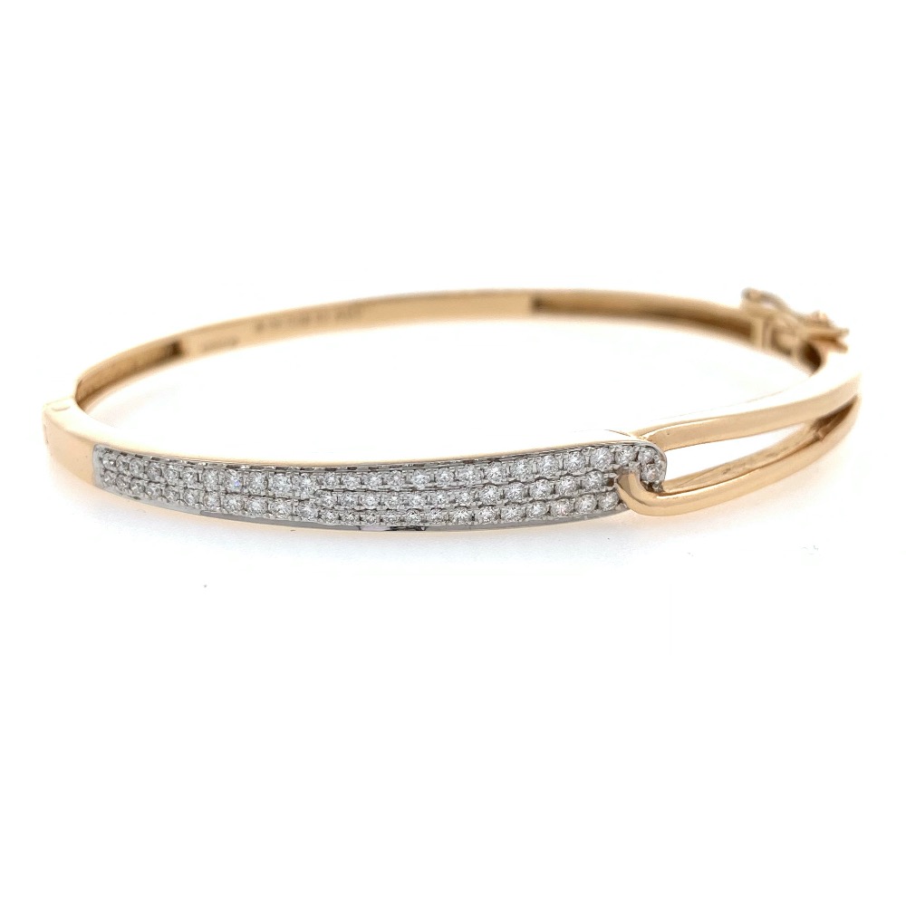 18kt / 750 rose gold eternal love diamond bracelet 8brc49 - Image 2