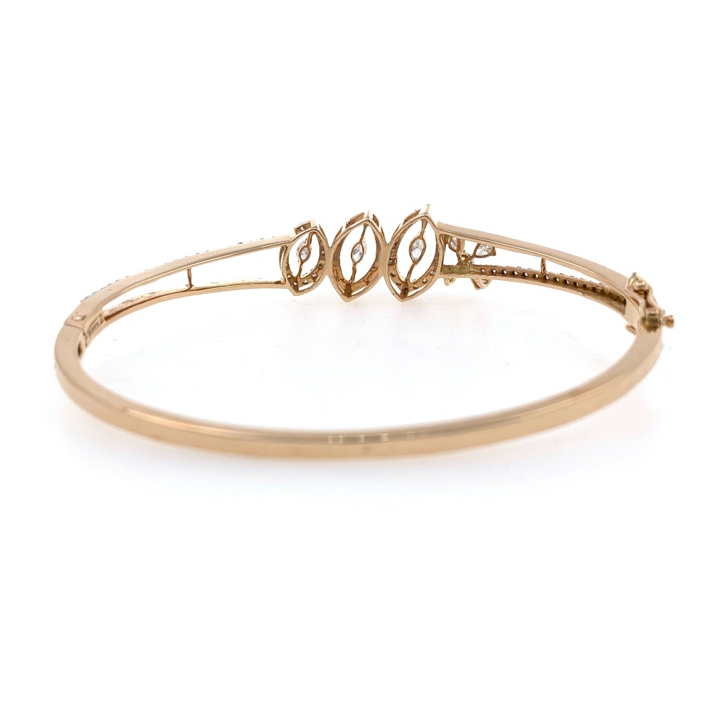 18kt / 750 rose gold micro set diamond bracelet 8brc33 - Image 5