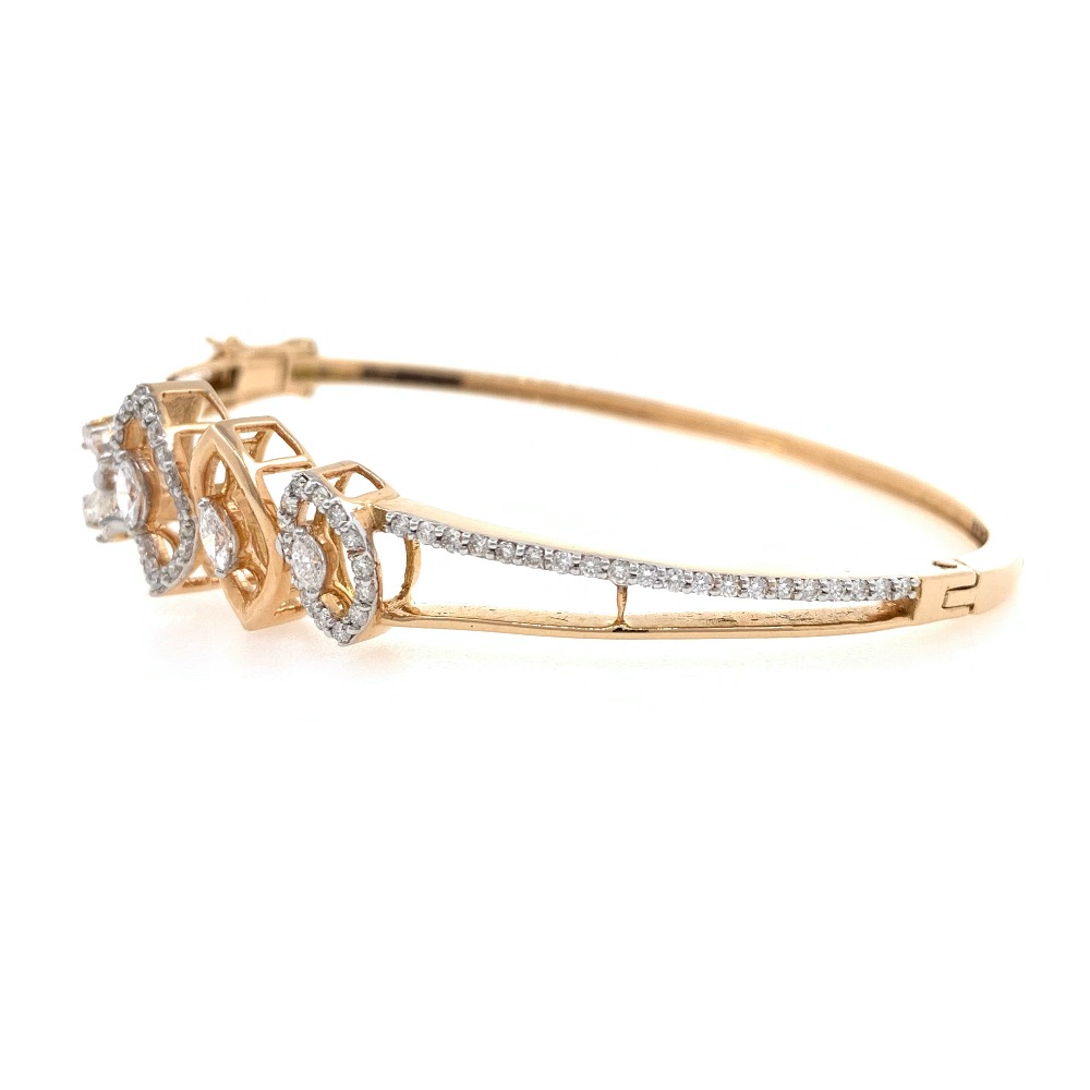 18kt / 750 rose gold micro set diamond bracelet 8brc33 - Image 3