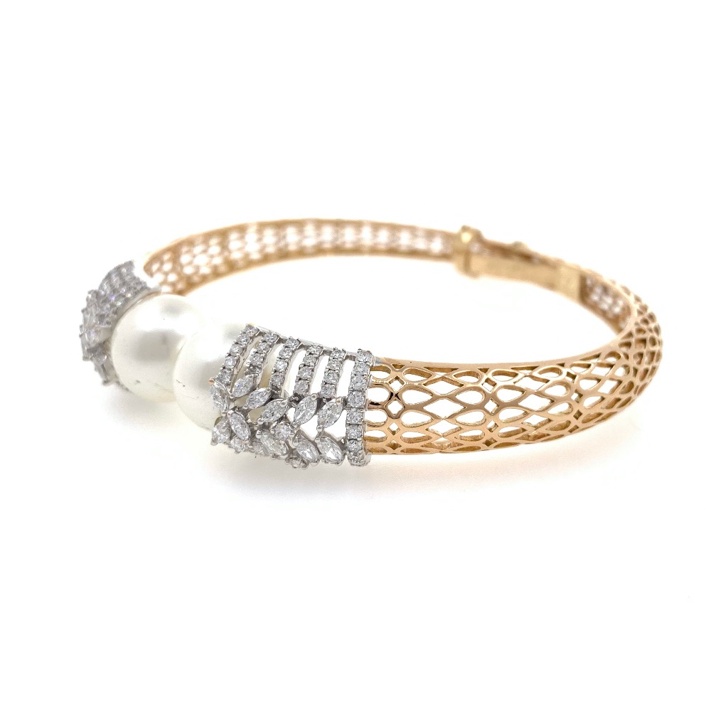 18kt / 750 rose gold fancy diamond bracelet 8brc21 - Image 2