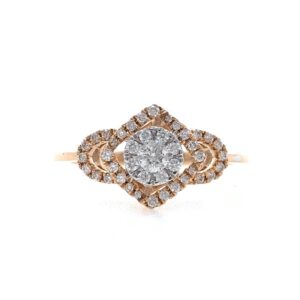 18kt / 750 Rose Gold Fancy Diamond Ladies Ring 9LR354