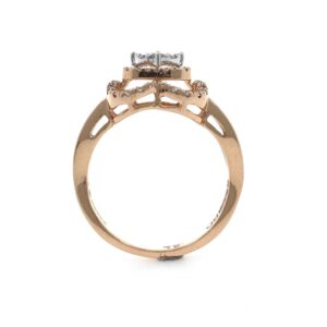 18kt / 750 Rose Gold Simple Diamond Ladies Ring 9LR353