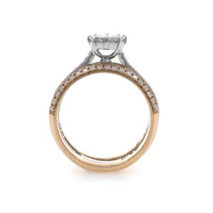 18kt / 750 rose gold stackable diamond ladies ring 9lr351