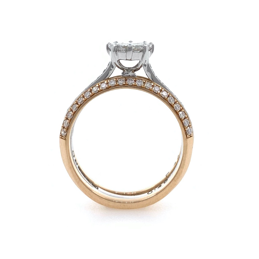 18kt / 750 rose gold stackable diamond ladies ring 9lr351 - Image 5