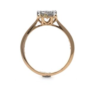 18kt / 750 rose gold classic engagement diamond ladies ring 9lr350