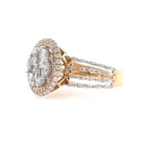 18kt / 750 Rose Gold Fancy Cocktail Diamond Ring 9LR322