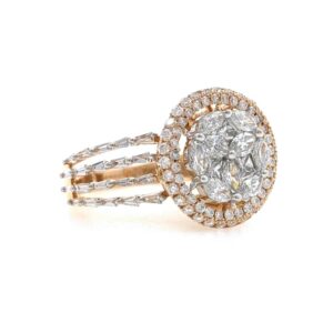 18kt / 750 Rose Gold Fancy Cocktail Diamond Ring 9LR322