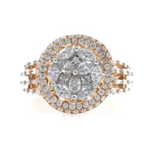 18kt / 750 Rose Gold Fancy Cocktail Diamond Ring 9LR322