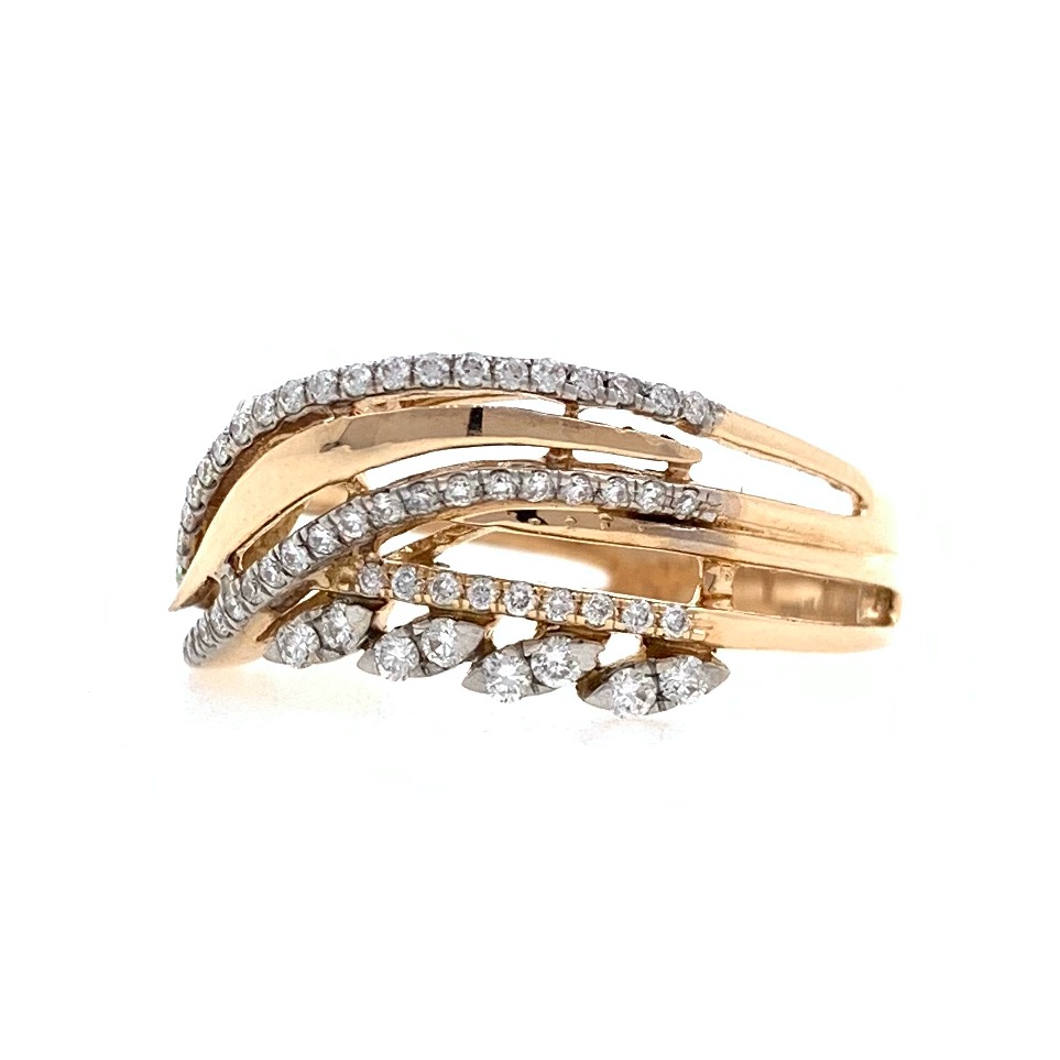 18kt / 750 rose gold fancy diamond ring 9lr314 - Image 4