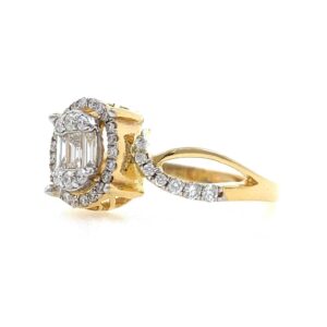 18kt / 750 Yellow Gold Classic Diamond Ladies Ring 9LR310