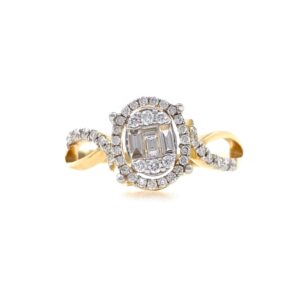 18kt / 750 Yellow Gold Classic Diamond Ladies Ring 9LR310