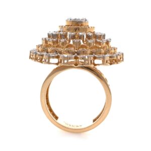18kt / 750 rose gold bridal diamond ladies ring 9lr308
